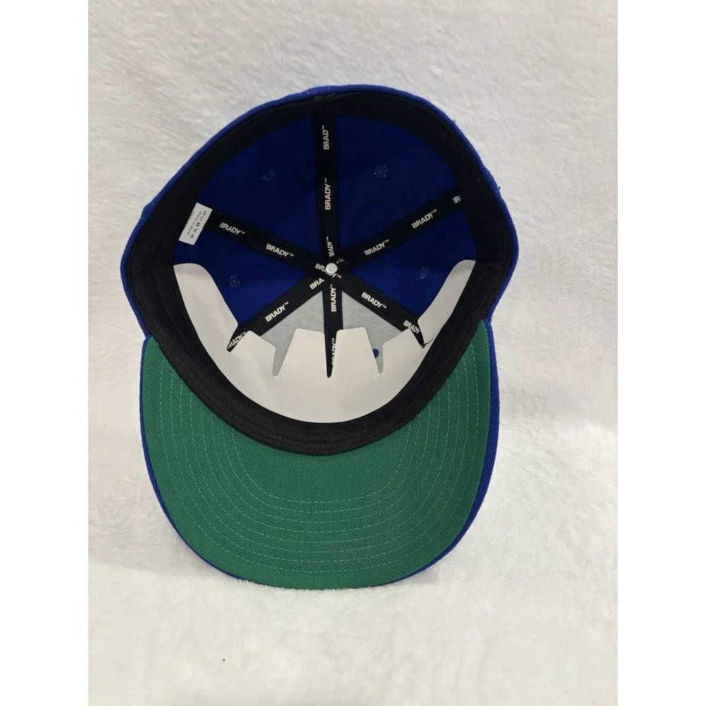NWT Tom Brady Brand Mens Fitted Hat Cap Blue 57 cm‎ 100% Wool ~ Nice & Fast Ship